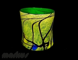 Green Pistachio Kandinsky Glass ''Goto''