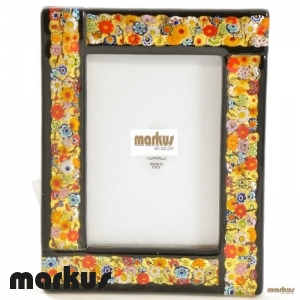 Black glass picture frame medium small size