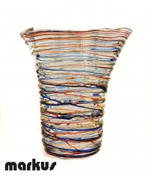 Glass vase Basket big size